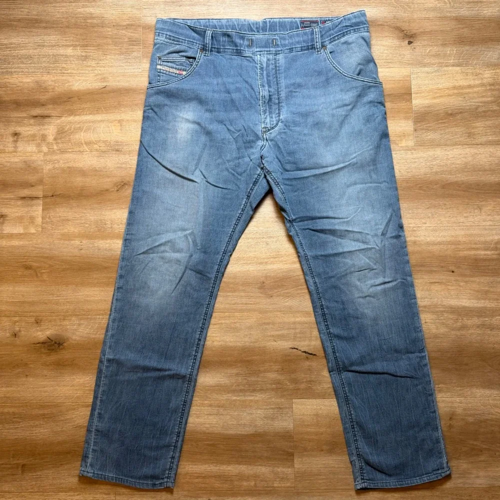 Diesel Krooley‎ JoggJeans Men 36 Blue Denim Sweatpants Hybrid Tapered Leg Pants